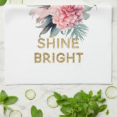 Tropische Gouden Glitter Shine Ananas Theedoek (Gevouwen)