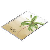 Tropische Gouden Groene Palm Notitieboek (Linkerzijde)