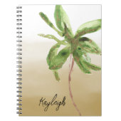Tropische Gouden Groene Palm Notitieboek (Voorkant)