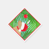 Tropische Gouden Kerstman Zeemeeuw Kerstmis Servet (Hoek)