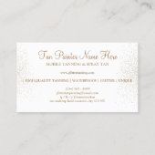 Tropische Gouden Palm Tree Spray Tan Sparkle Visitekaartje (Achterkant)