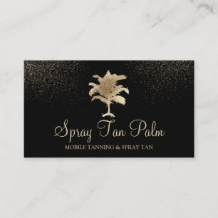Tropische Gouden Palm Tree Tan Spray Mousserende Visitekaartje