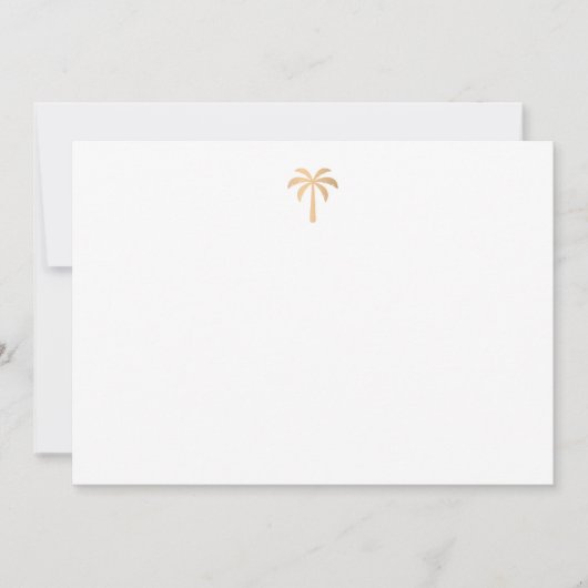 Tropische gouden palmboom dank u kaart (Voorkant)