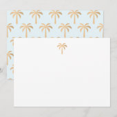 Tropische gouden palmboom dank u kaart (Voorkant / Achterkant)