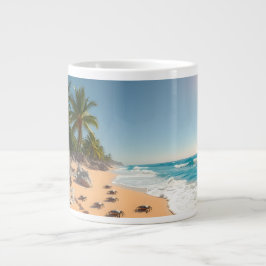 Tropische Gouden Schelp Strand Chic Grote Koffiekop