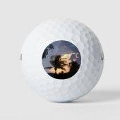 Tropische gouden wolkenwolk golfballen (Voorkant)
