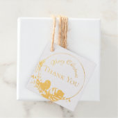 Tropische goudpalm met kerstmis bedankt bedankjes labels (Met doos)