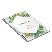 Tropische goudpalm verlaat zomer notitieboek (Rechterzijde)