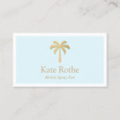 Tropische goudpalmboomplooiing contactkaartje (Voorkant)