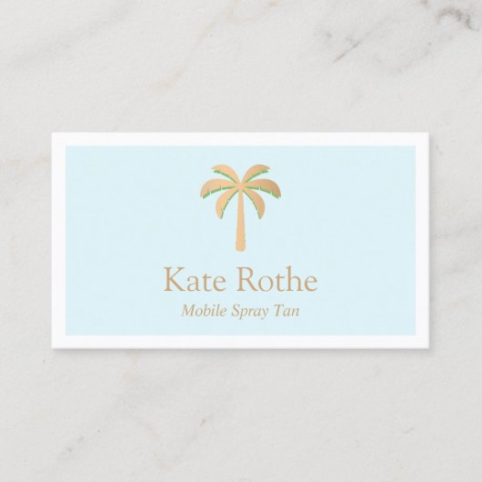 Tropische goudpalmboomplooiing contactkaartje (Voorkant)