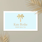 Tropische goudpalmboomplooiing contactkaartje
