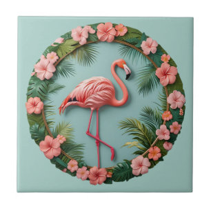 Tropische Grace Balancing Flamingo Keramische Tege Tegeltje