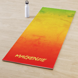 Tropische Gradiënt Grunge met je naam Yogamat