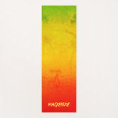 Tropische Gradiënt Grunge met Jouw naam Yogamat (Voorkant)