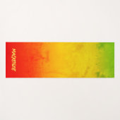 Tropische Gradiënt Grunge met Jouw naam Yogamat (Voorkant (horizontaal))