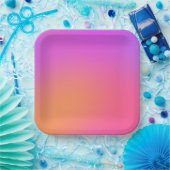 Tropische gradiënt papieren bordje (Feest)