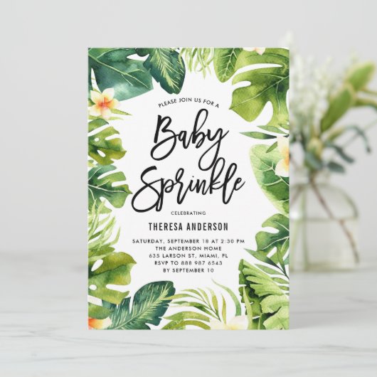 Tropische grafie en Baby-stekellak Kaart (Staand voorkant)