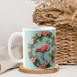 tropische gratiebalancerende flamingo koffiemok