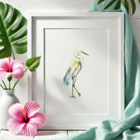 Tropische Great White Heron Beach Art