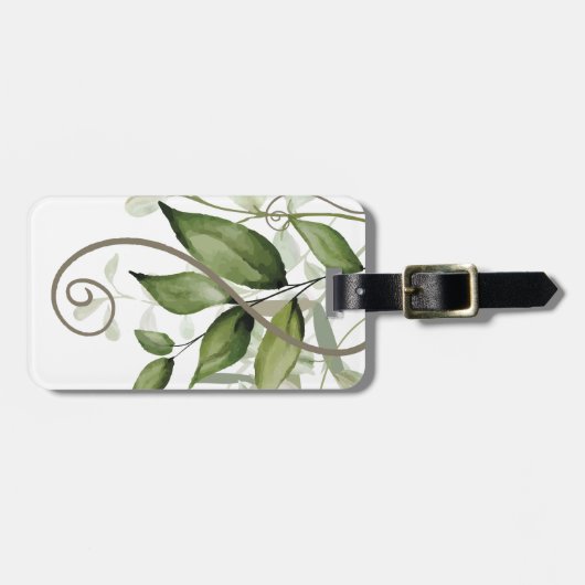 Tropische Greenery Bagagelabel (Voorkant horizontaal)