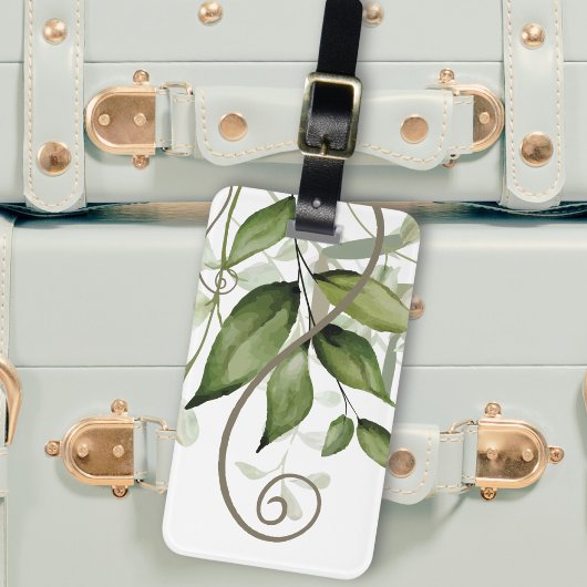 Tropische Greenery Bagagelabel