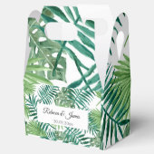 Tropische Greenery Beach Destination Wedding Bedankdoosjes (Geopend)