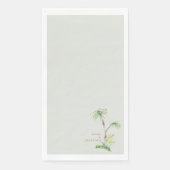 Tropische Greenery Bleek Sage Custom Names Servet (Voorkant)