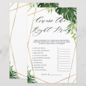 Tropische Greenery Bridal raad goed prijsspel (Voorkant / Achterkant)