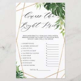 Tropische Greenery Bridal raad goed prijsspel