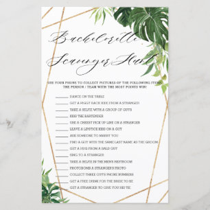 Tropische Greenery Bridal Scavenger Hunt Game