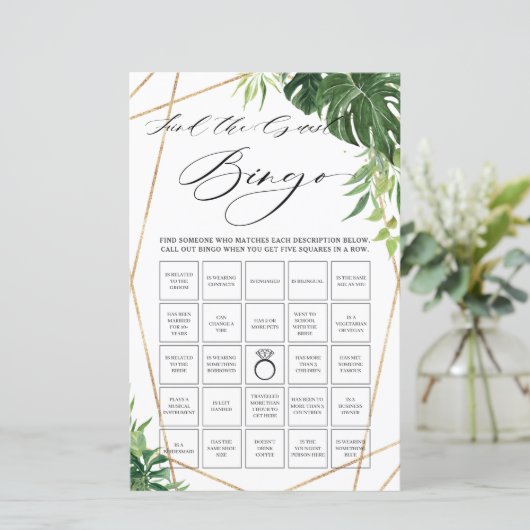 Tropische Greenery Bridal vind het Game van de Gas (Staand voorkant)