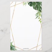 Tropische Greenery Bridal vind het Game van de Gas (Achterkant)