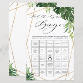 Tropische Greenery Bridal vind het Game van de Gas (Voorkant / Achterkant)