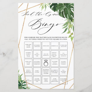 Tropische Greenery Bridal vind het Game van de Gas