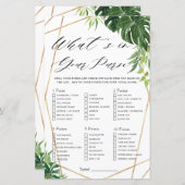 Tropische Greenery Bridal wat zit er in je paarse (Voorkant / Achterkant)