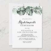 Tropische Greenery Bridesmaids Luncheon Shower Kaart (Voorkant)