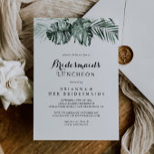 Tropische Greenery Bridesmaids Luncheon Shower Kaart