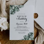 Tropische Greenery Brunch en Bubble Vrijgezellenfe Kaart