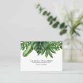 Tropische Greenery Foliage Visitekaartje (Staand voorkant)