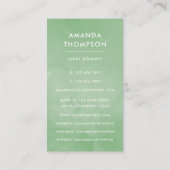 Tropische Greenery Foliage Visitekaartje (Achterkant)