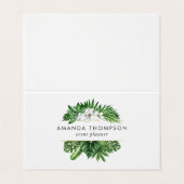 Tropische Greenery Foliage Visitekaartje (Buitenkant ongevouwen)