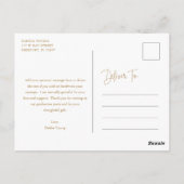 Tropische Greenery Gold Photo Afstuderen Hartelijk Briefkaart (Achterkant)