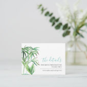 Tropische Greenery Guest — Invoegen details Informatiekaartje (Staand voorkant)