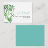 Tropische Greenery Guest — Invoegen details Informatiekaartje (Voorkant / Achterkant)