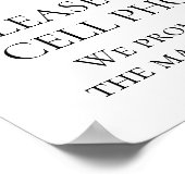 Tropische Greenery Unplugged Wedding Ceremony Poster (Hoek)