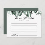 Tropische Greenery White Floral Wedding Advice Kaa Briefkaart<br><div class="desc">Deze tropische bruine bruine brute bruidsschat is perfect voor een rustige bruiloft. Het ontwerp bevat groene palmbladeren met witte mooie bloemen. Deze kaarten zijn perfect voor een bruiloft, vrijgezellenfeest, baby shower, graduatiedag en nog veel meer. Pas de kaarten aan met de namen van de bruid en de bruidegom, ouders-aan-zijn of...</div>