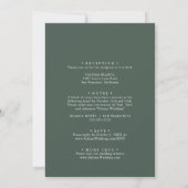 Tropische Greenery White Front & Back Wedding Kaart (Achterkant)