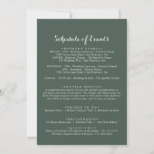Tropische Greenery White Wedding Welcome Letter (Achterkant)