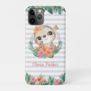 Tropische grenzen Hibiscus Flowers Sloon Aangepast Case-Mate iPhone Case