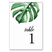 Tropische grijnpalmtabelnummer kaart (Achterkant)